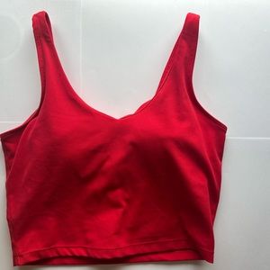 Red 90° tank top